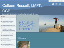 Tablet Screenshot of colleenrussellmft.com